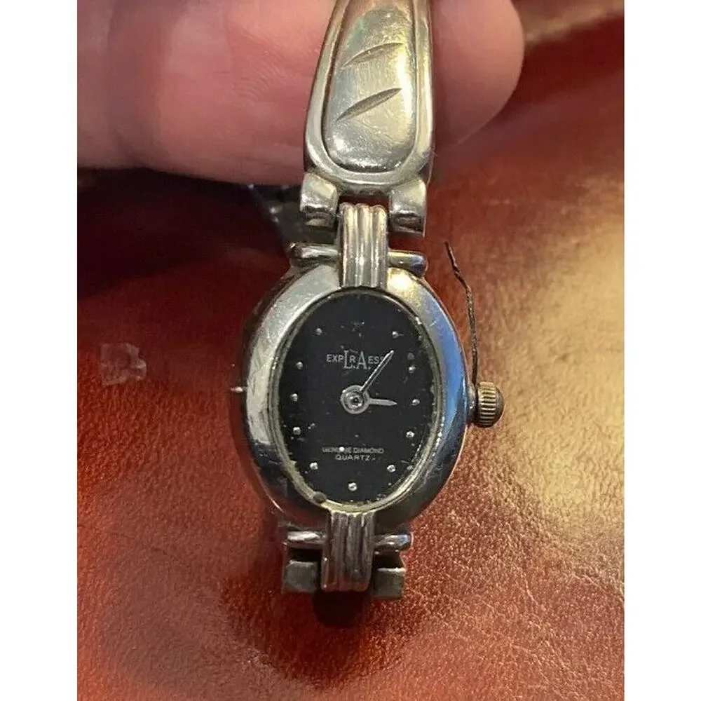 VTG Women's LA Express Watch, Silver Tone Bracelet Band
